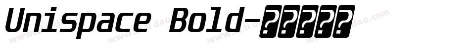 Unispace Bold字体转换